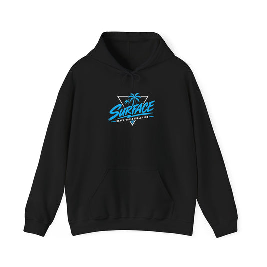 Surface Palm Tree Hoodie — Retro Beach Surf Graphic Hoodie