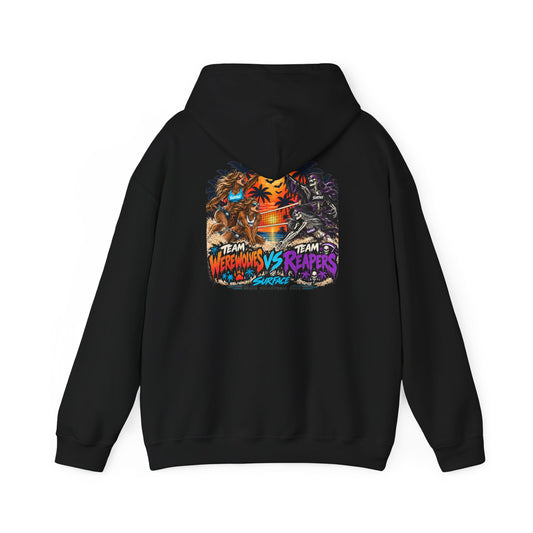 Surface Tropical Halloween Hoodie — Team Werewolves vs Reapers Graphic Pullover