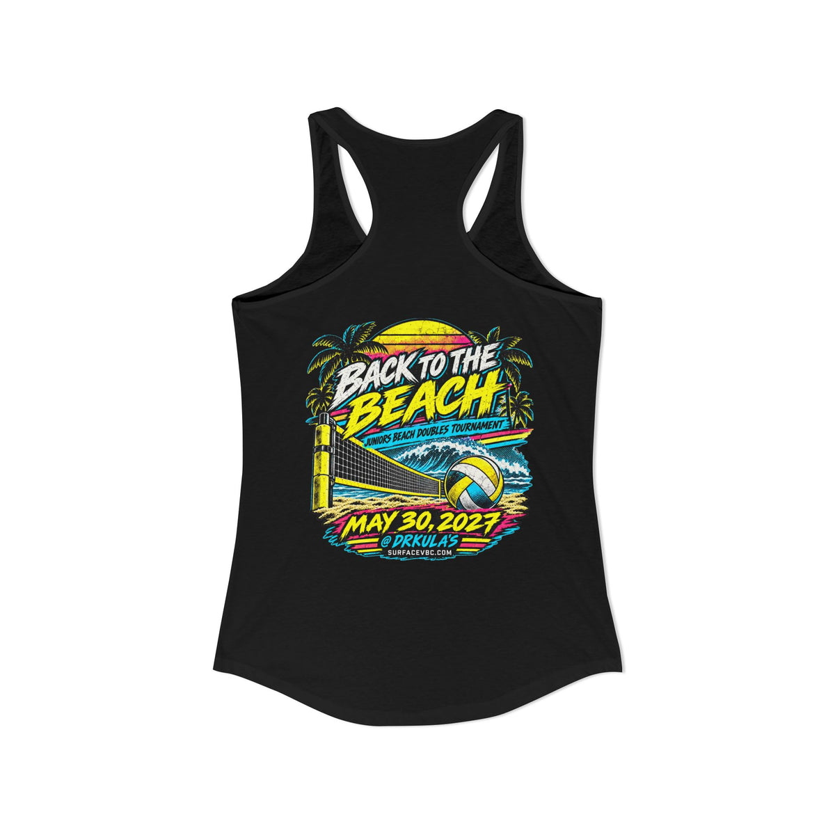 2027 Back to the Beach Tournament Event Merch- Women's Racerback Tank -