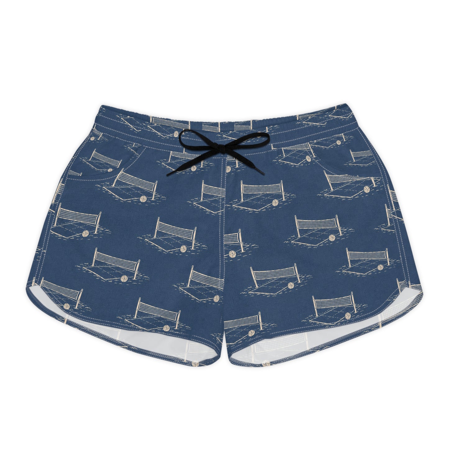 Surface Beach Court Pattern Women's Casual Shorts - Ink AOP Lounge & Sport Shorts