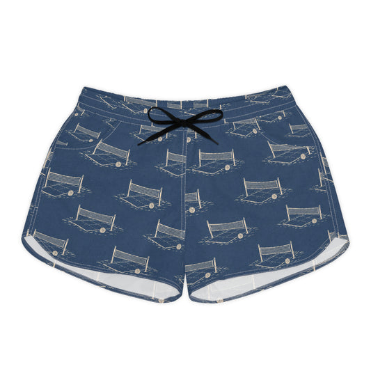 Surface Beach Court Pattern Women's Casual Shorts - Ink AOP Lounge & Sport Shorts