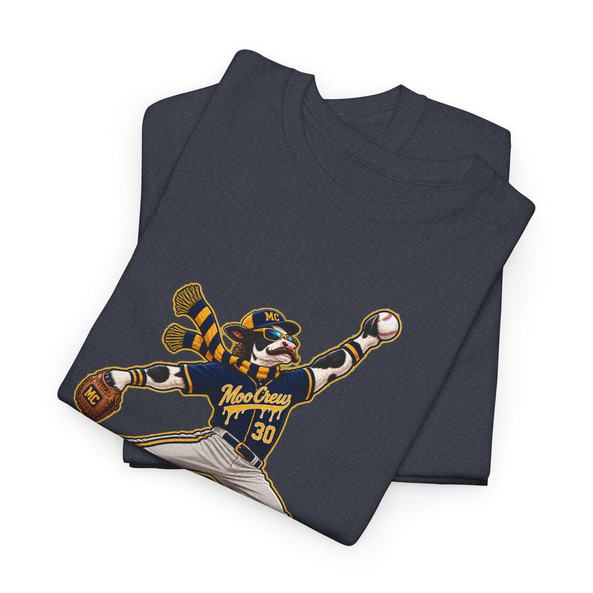 Moo Crew Baseball Player Graphic Tee