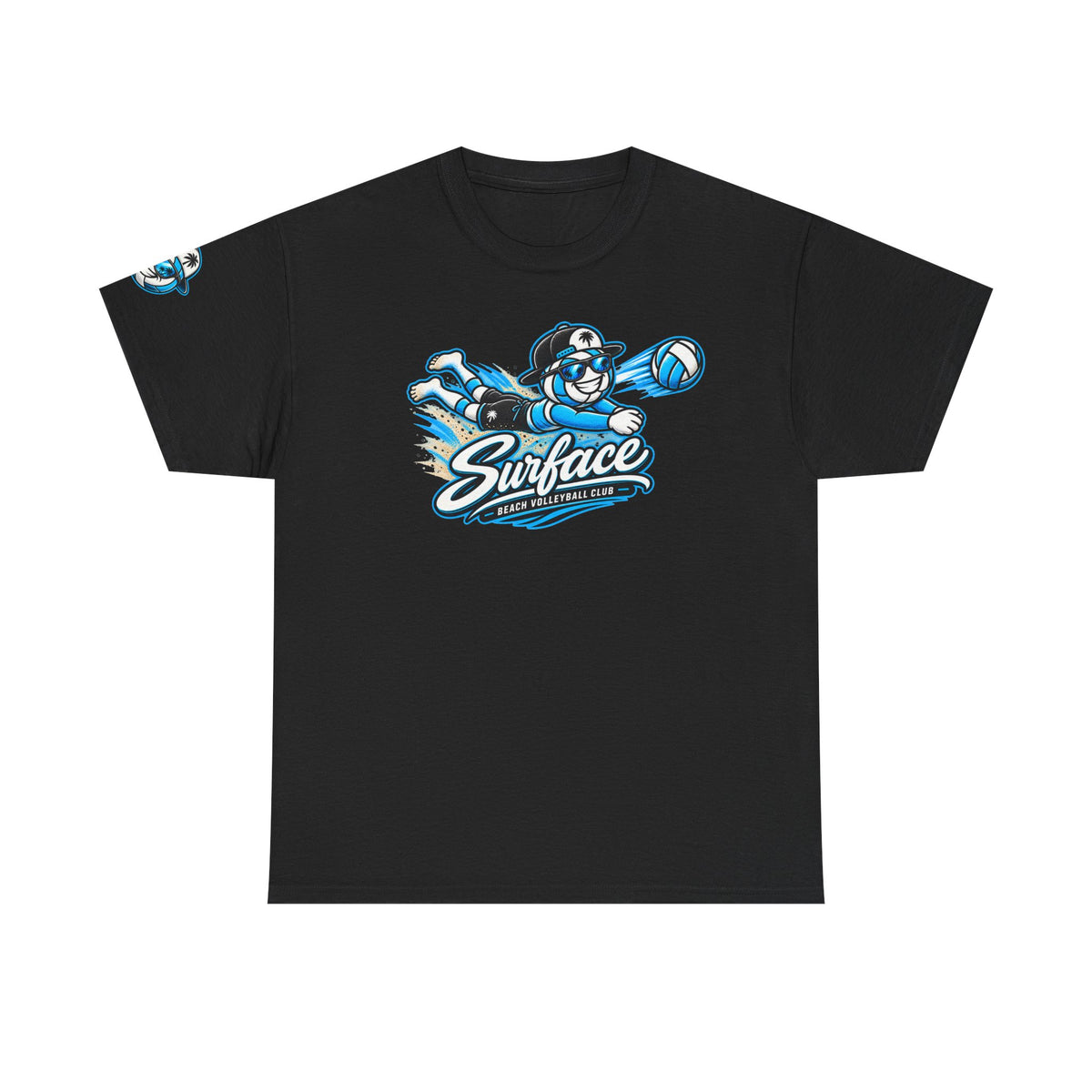 Surface Volleyball Mascot T-Shirt — Beach Volleyball Dive Graphic Tee