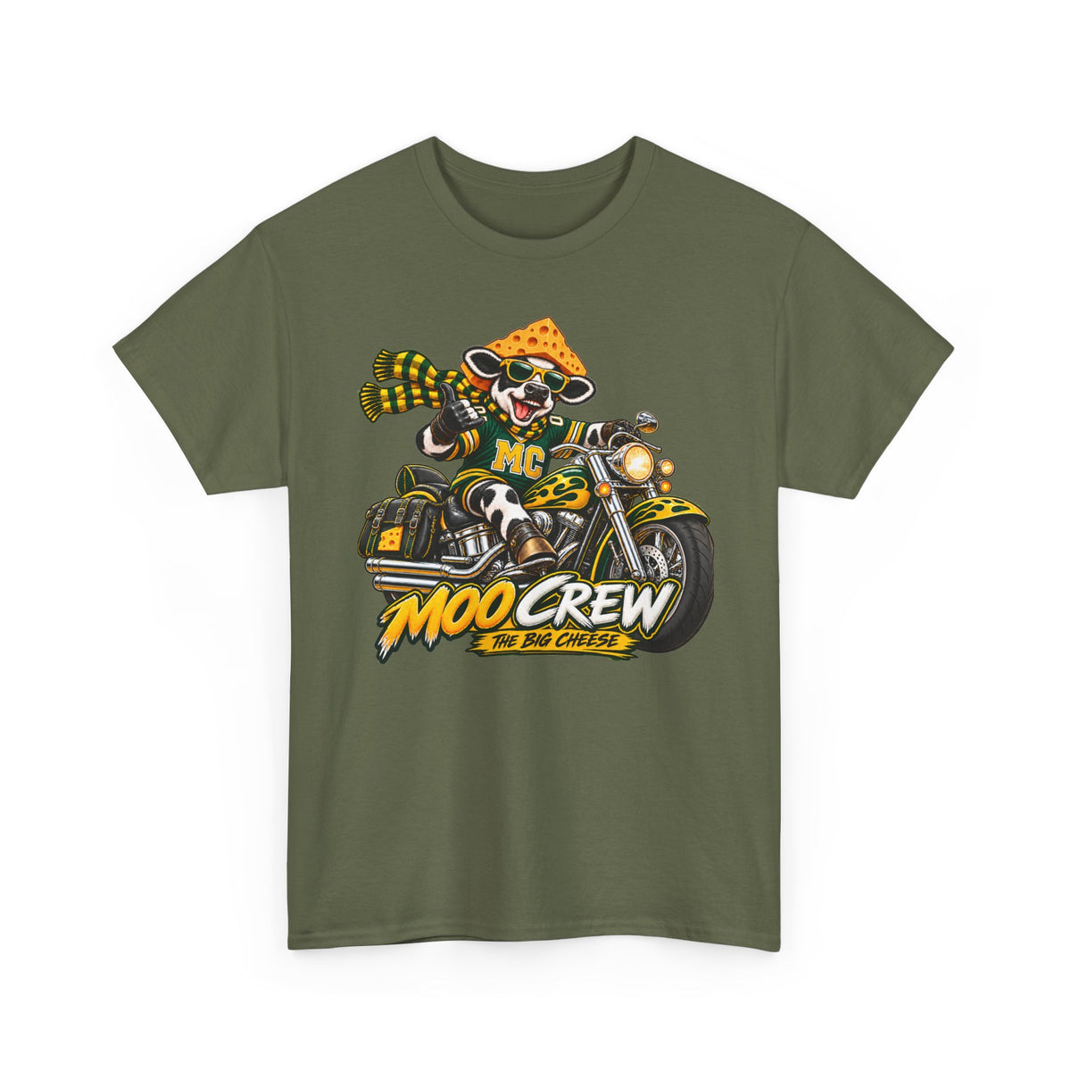 Moo Crew WI Teams Game Day Motorcycle Graphic Tee The Big Cheese