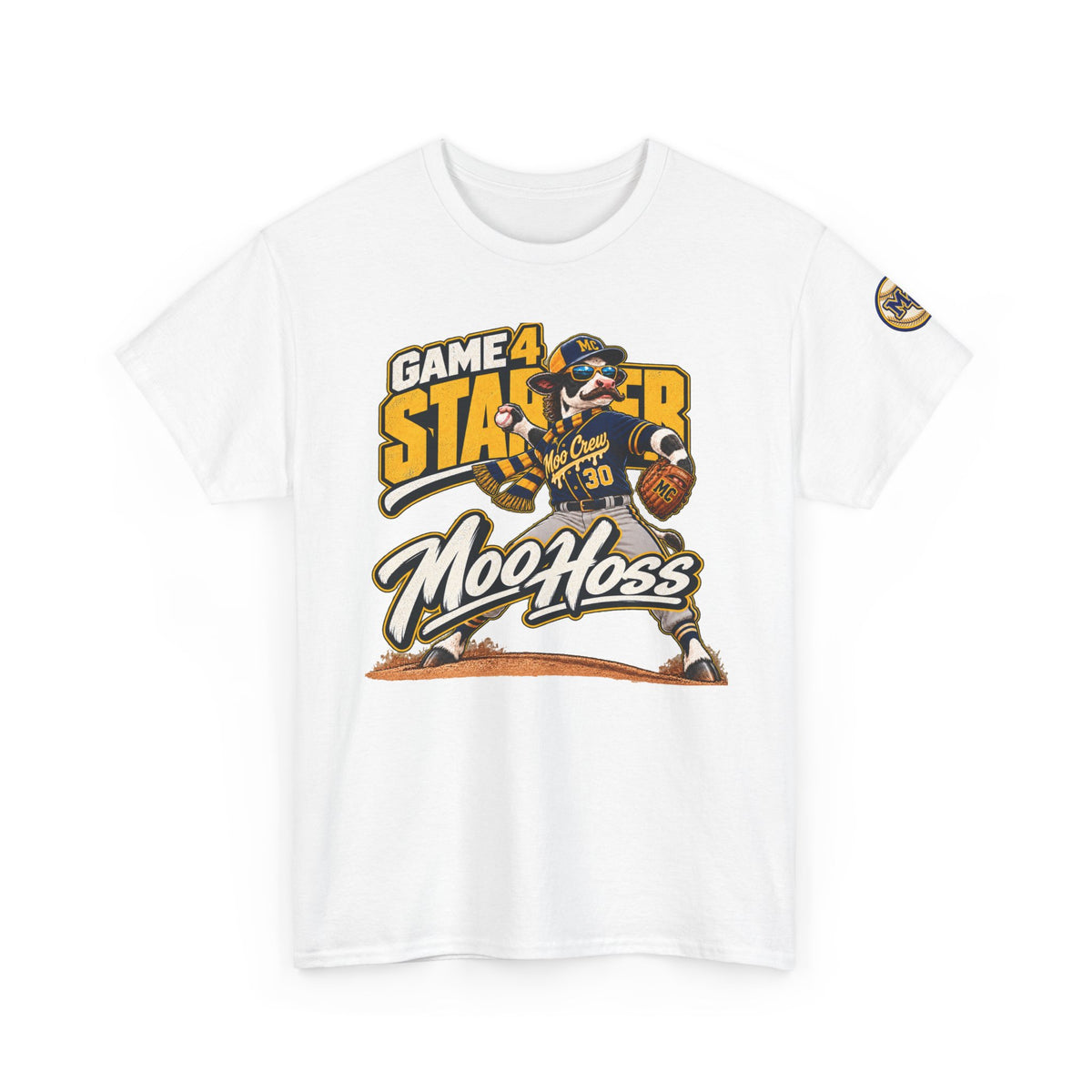 Moo Crew Game 4 Starter Baseball T-Shirt – Moo Hoss