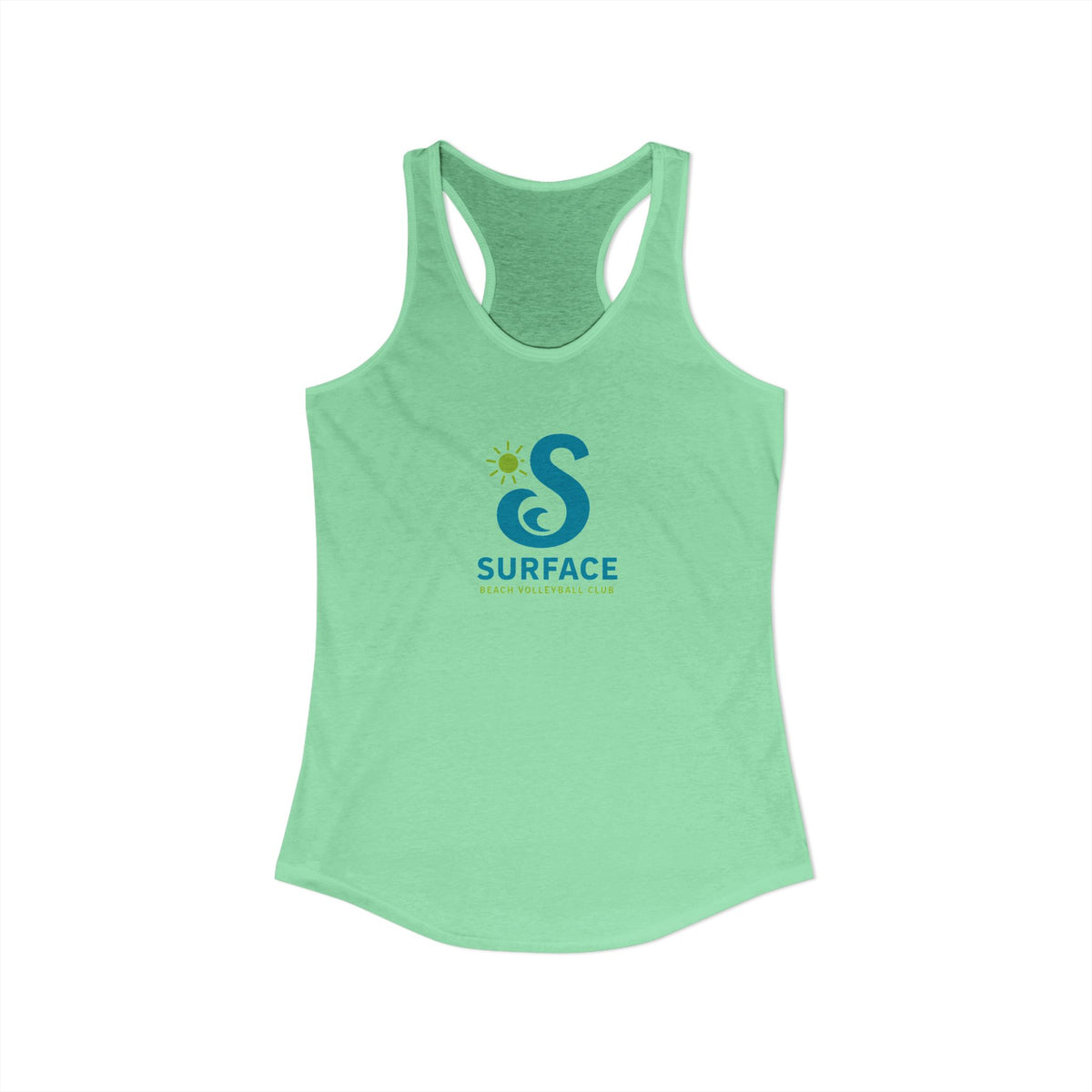 Wave Logo Surface Beach Volleyball Club Women's Racerback Tank - Beach Vibes