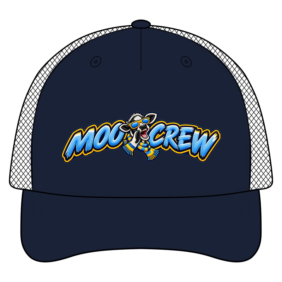 Moo Crew Calling The Herd Game Day Cow Trucker Hat
