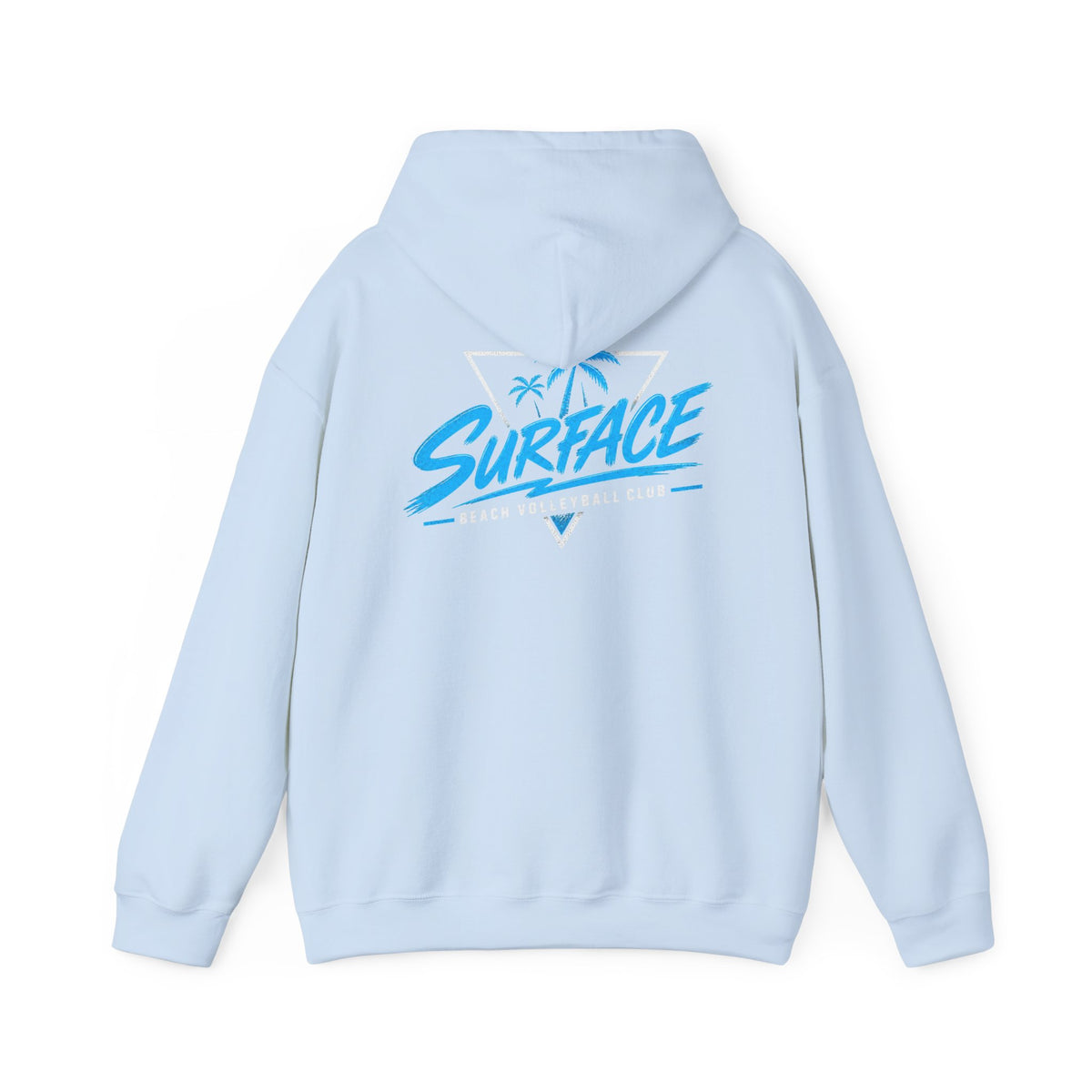 Surface Palm Tree Hoodie — Retro Beach Surf Graphic Hoodie