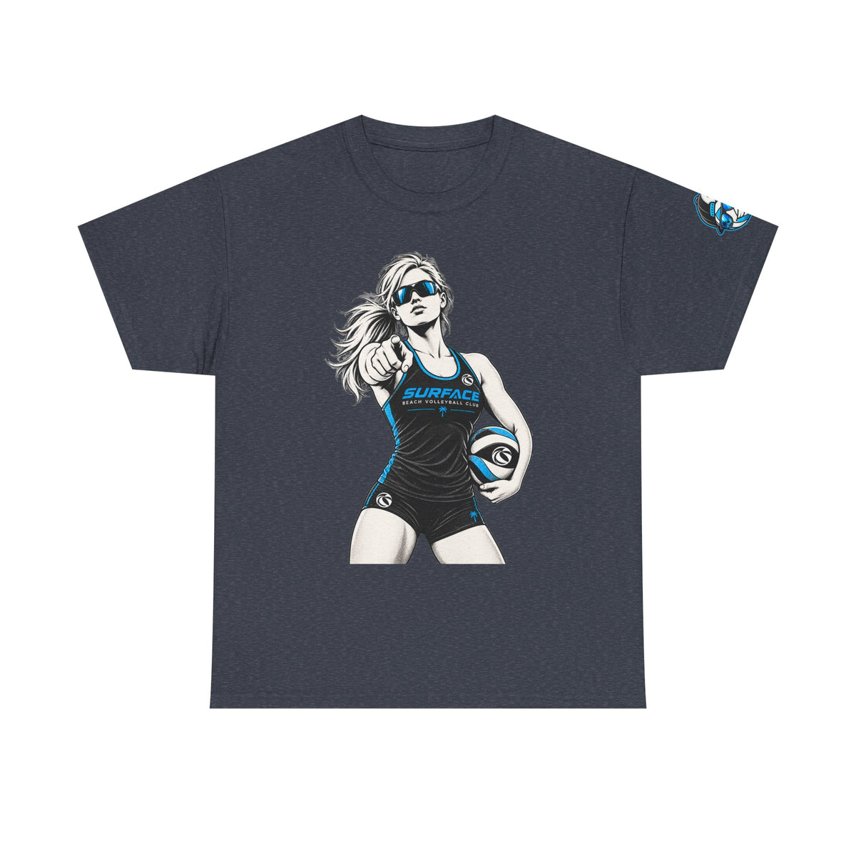 Volleyball Player Graphic Tee — Fierce Female Athlete Design