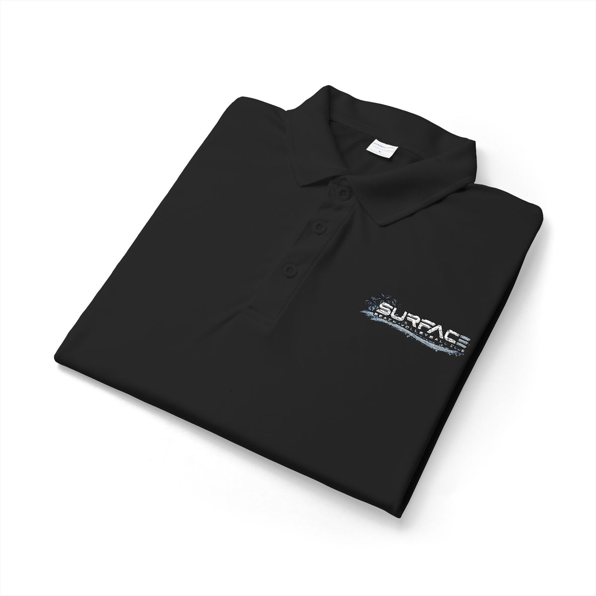 Embroidered Wave Logo Polo Shirt — Coastal Nautical Men's Golf Polo