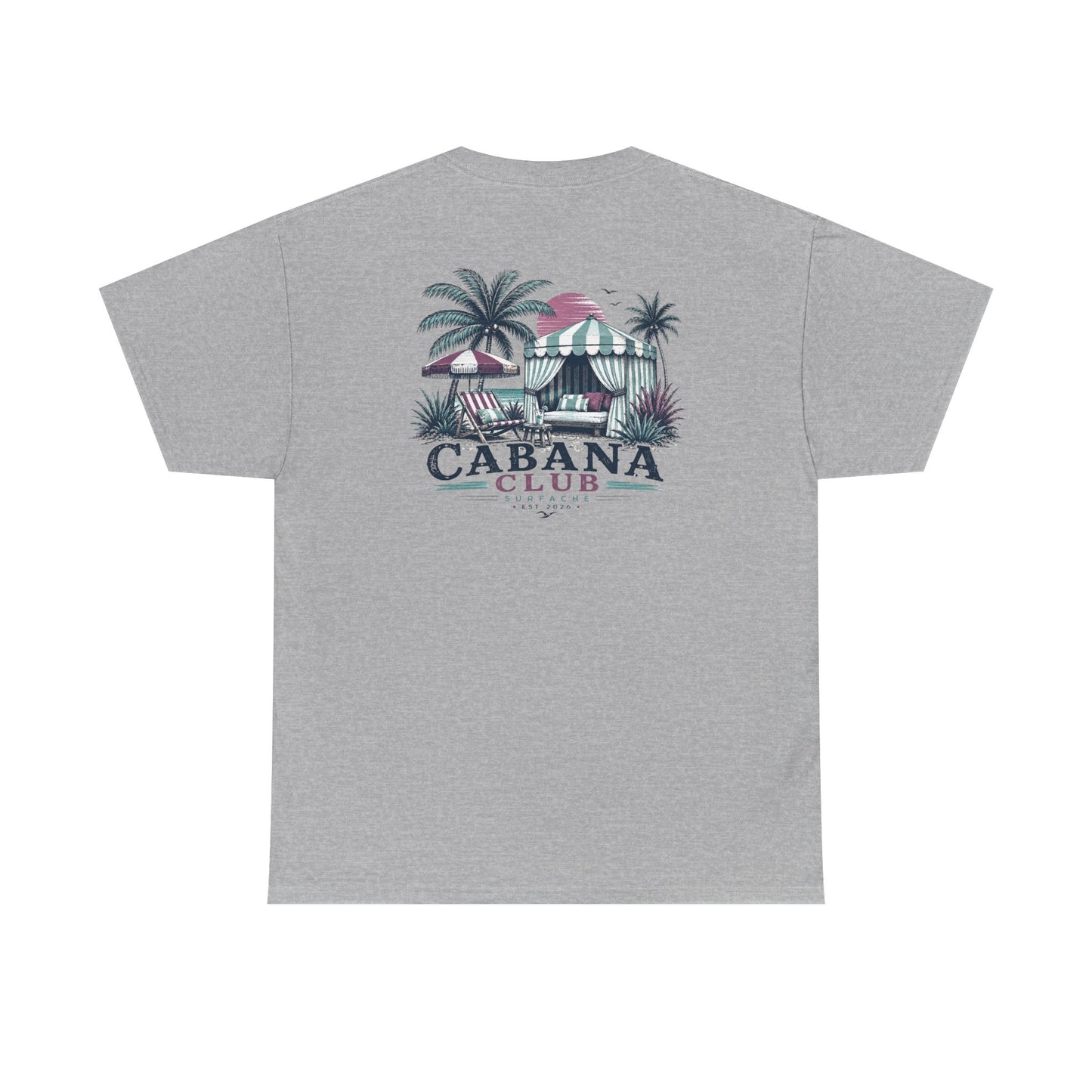 Surfache Cabana Club T‑Shirt – Tropical Beach Cabana Graphic Tee