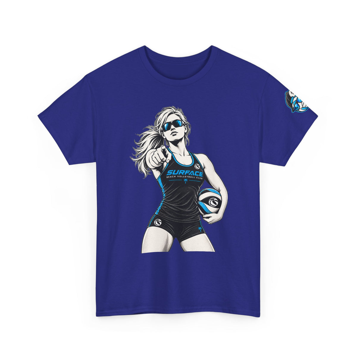 Volleyball Player Graphic Tee — Fierce Female Athlete Design