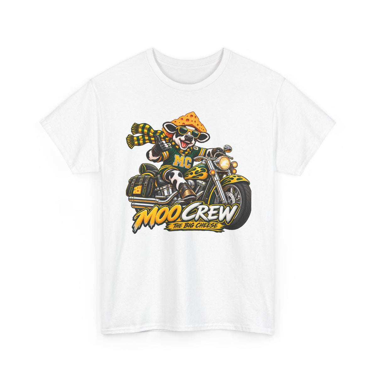 Moo Crew WI Teams Game Day Motorcycle Graphic Tee The Big Cheese