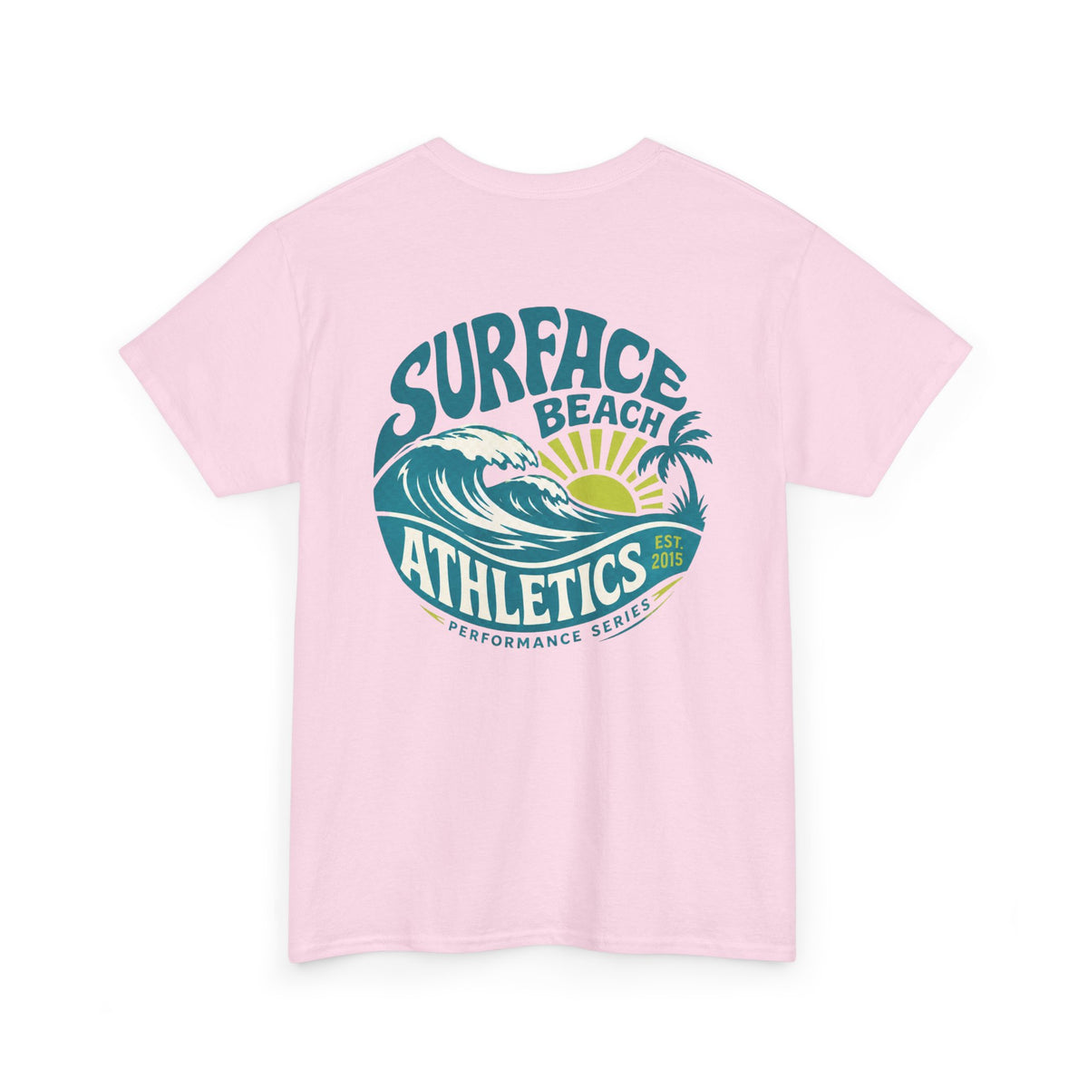 Surface Beach Club T-Shirt — Vintage Palm & Wave Logo Tee