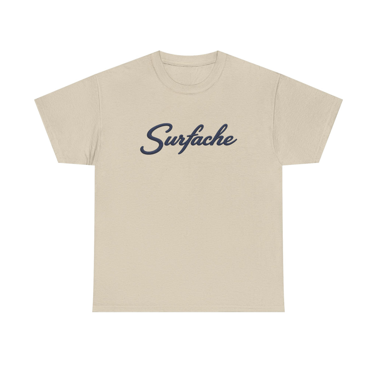 Surfache Logo Tee — Retro Script Front & Manta Ray Patch Back