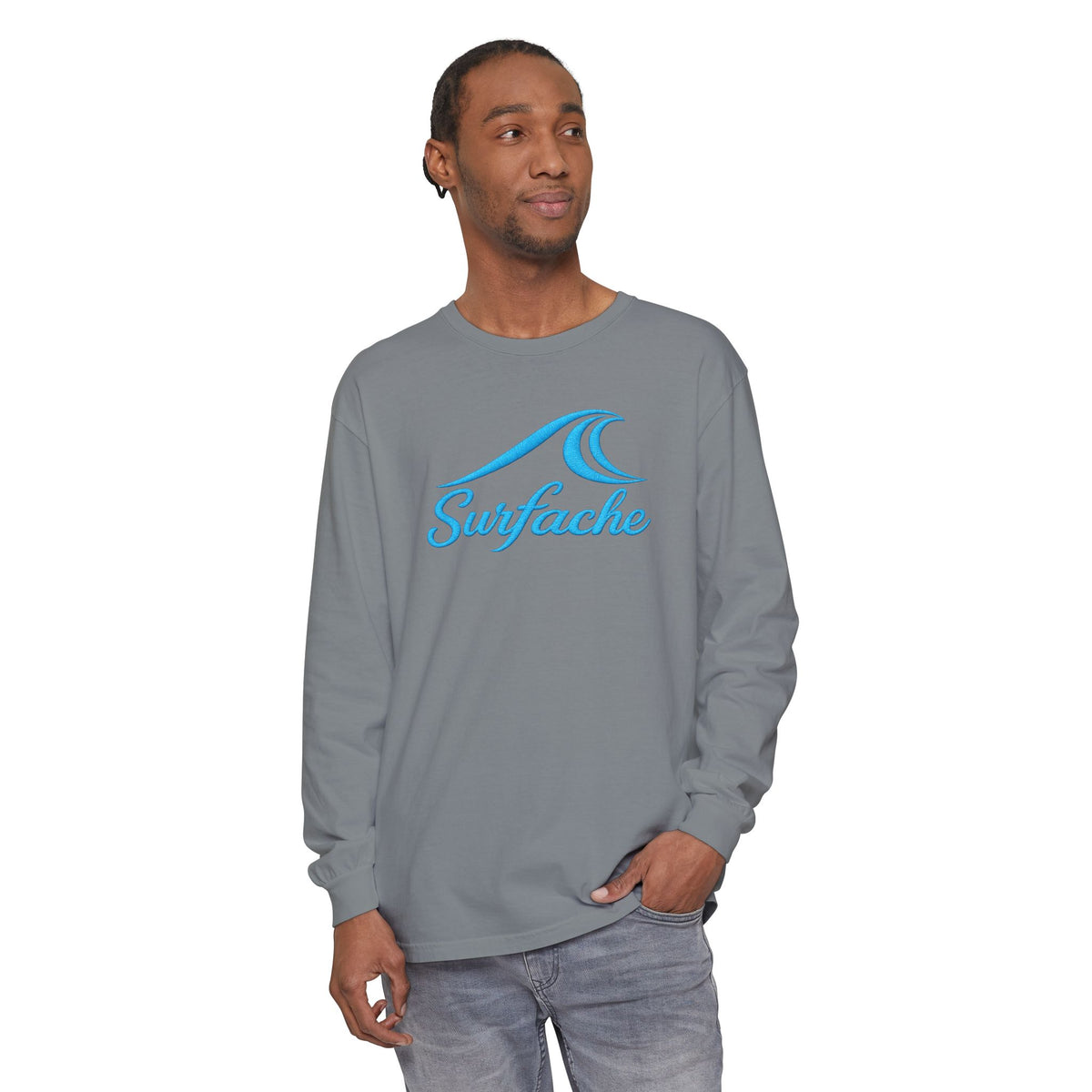 Surfache Wave Long Sleeve Tee — Beach Vibes Graphic T-Shirt