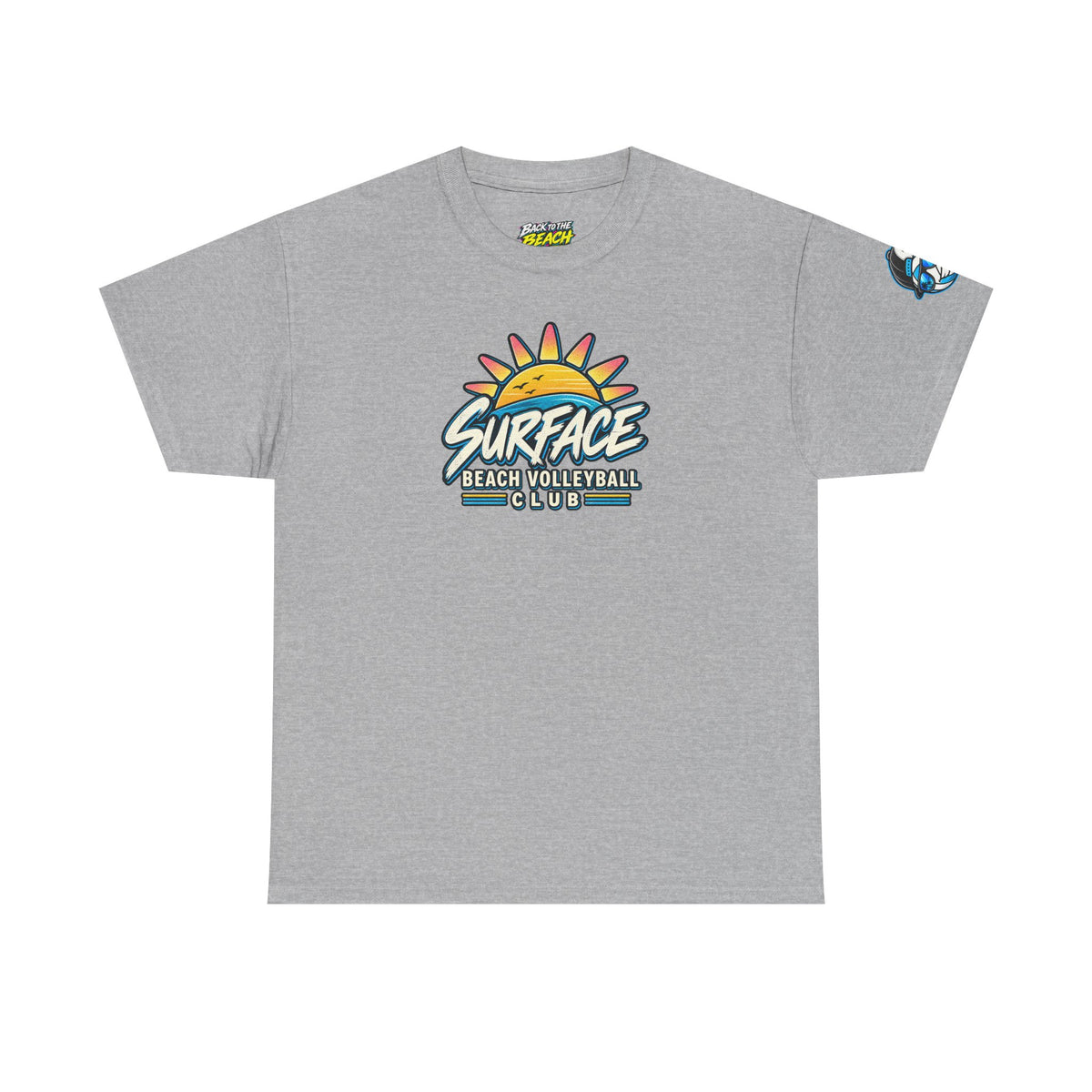 Beach Volleyball Tee — "Surface Beach Volleyball Club" Graphic T-Shirt