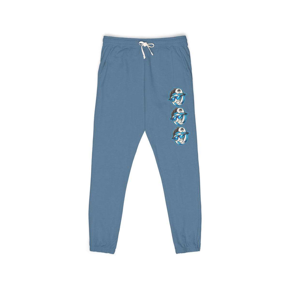 Surface Mascot Embroidered Anchor Fleece Sweatpants — Nautical Beach Vibe Joggers