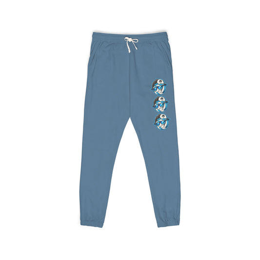 Surface Mascot Embroidered Anchor Fleece Sweatpants — Nautical Beach Vibe Joggers