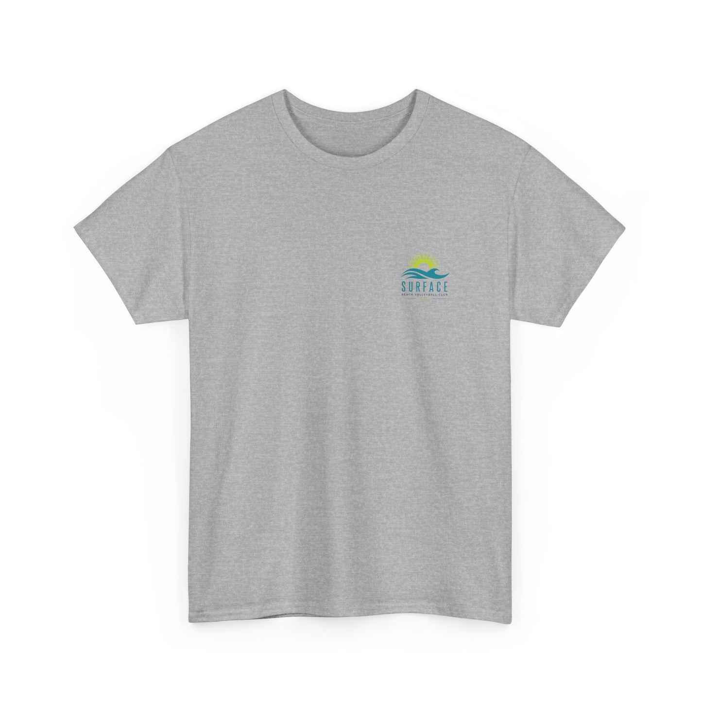 Surface Beach Volleyball Club Tee — Surf Wave & Sun Graphic T-Shirt