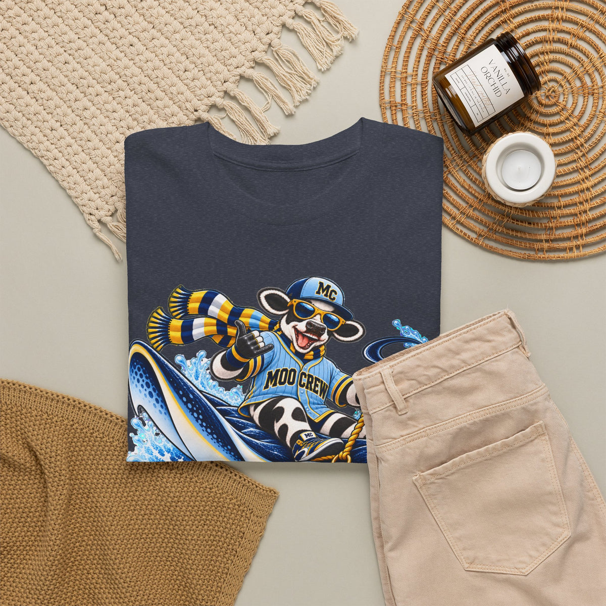 Moo Crew In 4 Retro WI Teams Graphic Tee