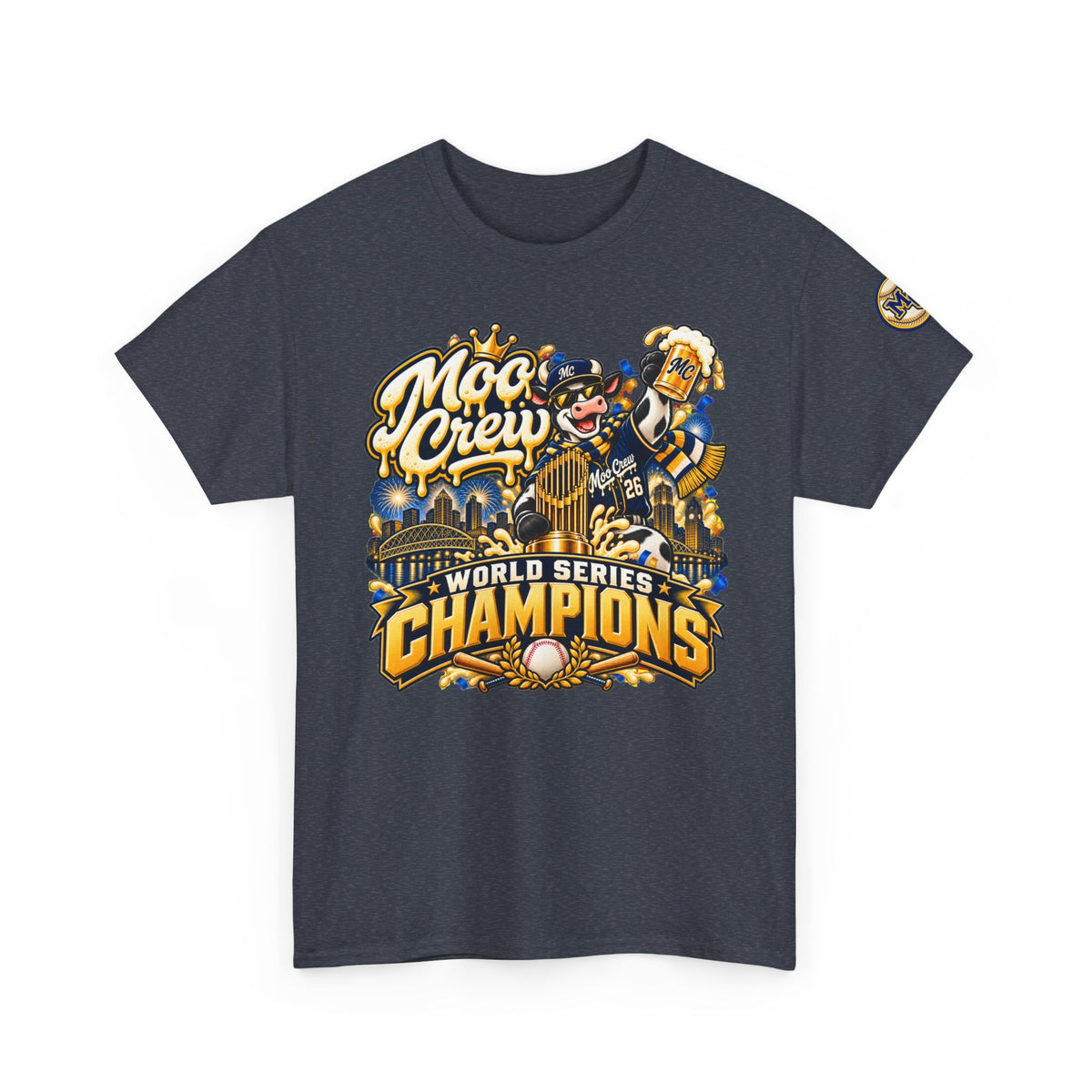 Moo Crew World Series Champions Baseball T-Shirt
