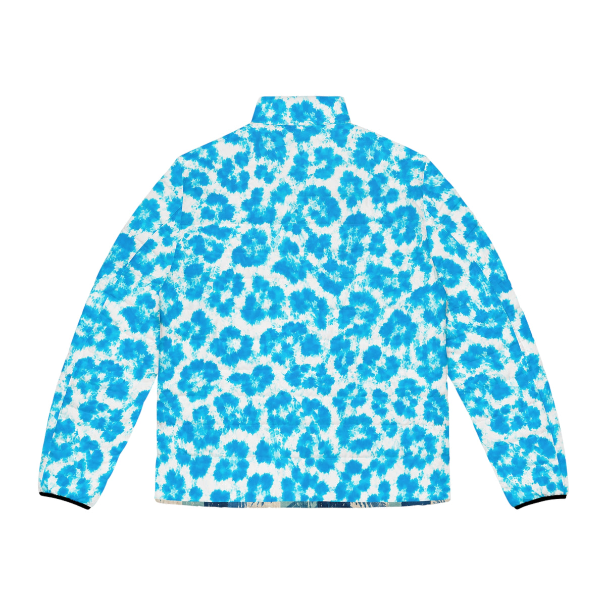 Men's Blue Tie-Dye Puffer Jacket