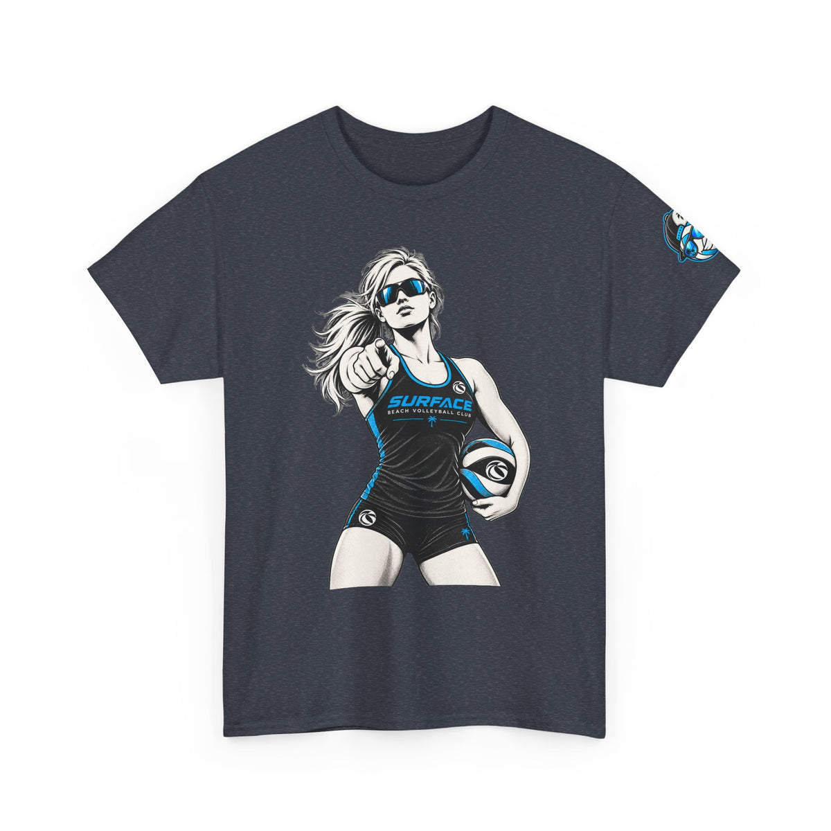 Volleyball Player Graphic Tee — Fierce Female Athlete Design