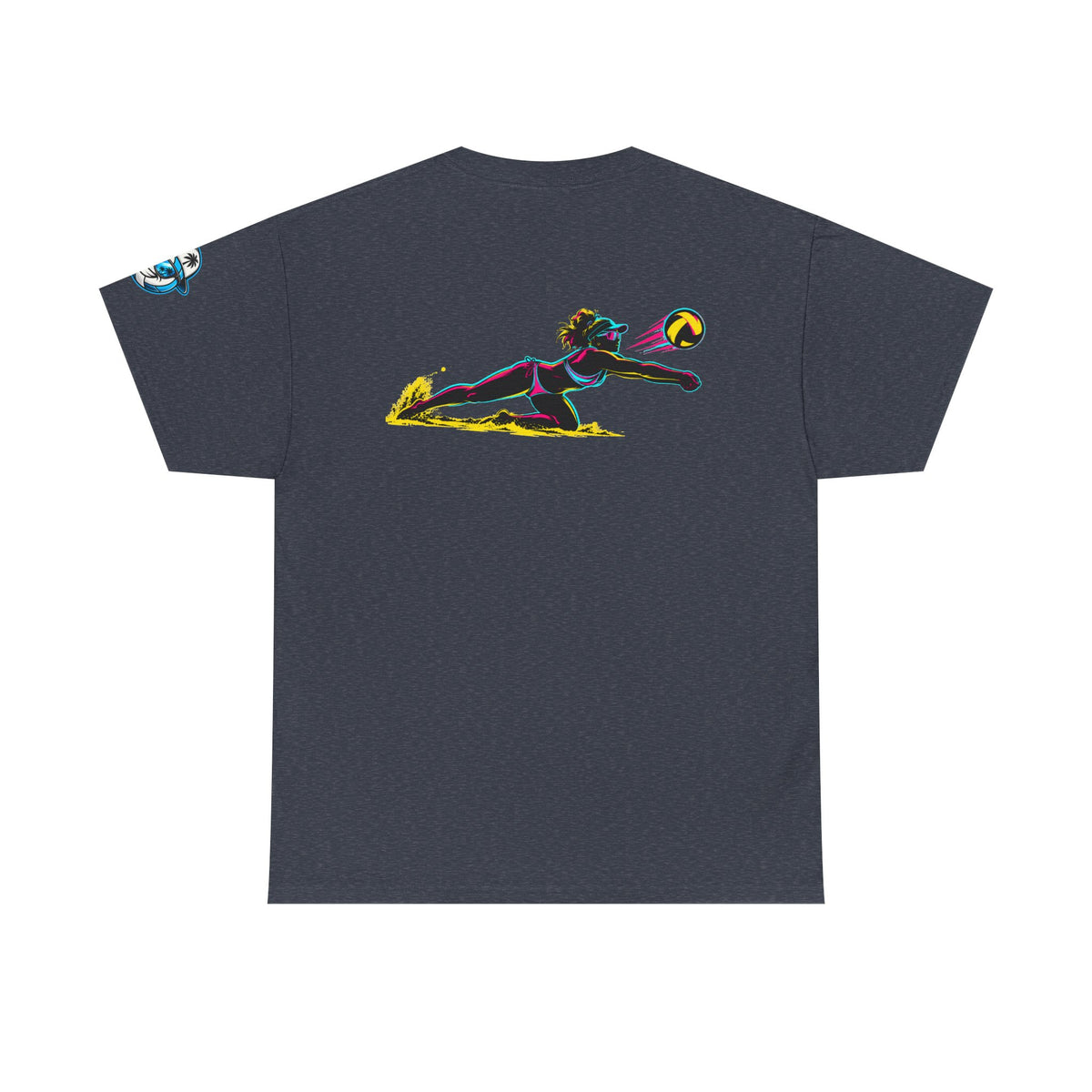 Beach Volleyball Tee — "Surface" Club Surf Sun Graphic Shirt