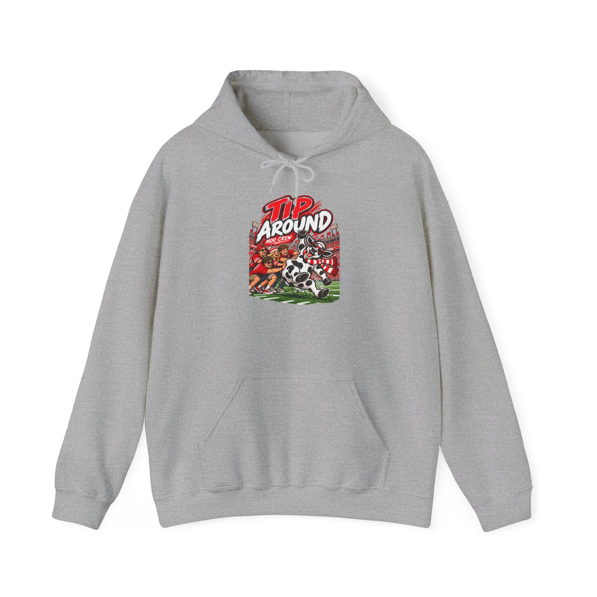 Moo Crew Tip Around Football Game Day Graphic Hoodie