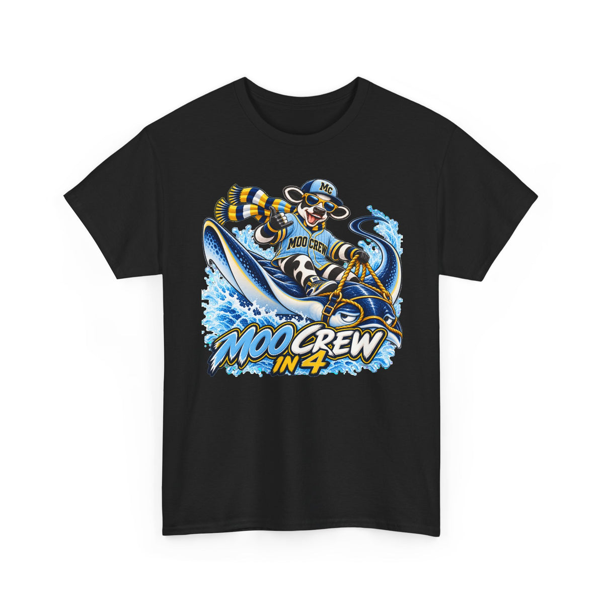 Moo Crew In 4 Retro WI Teams Graphic Tee