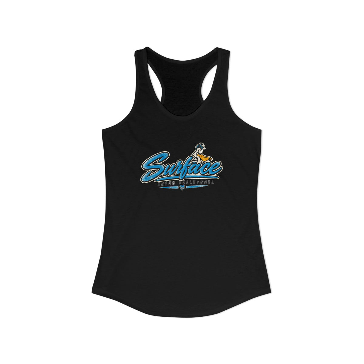 Surface Beach Volleball Club Mascot Racerback Tank