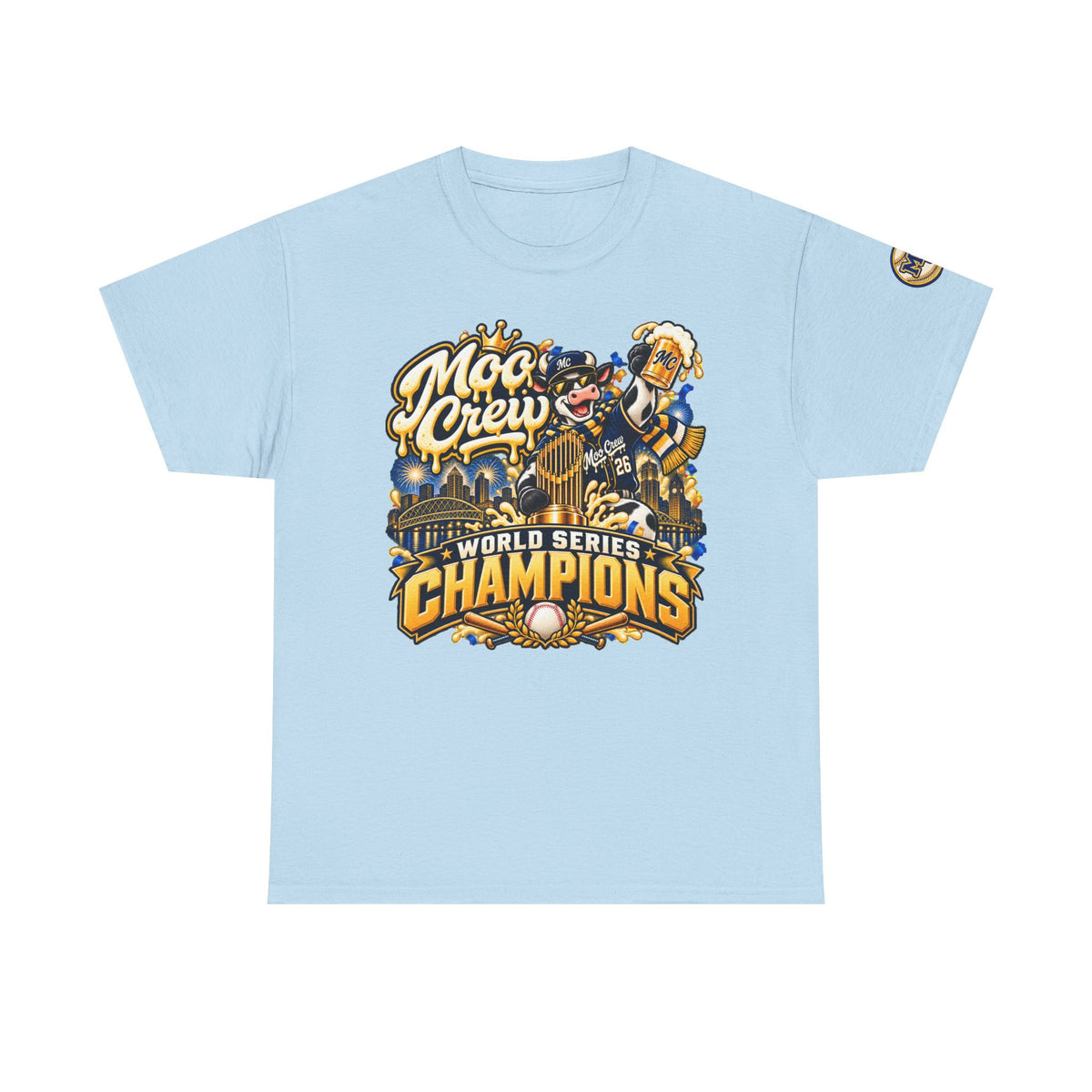 Moo Crew World Series Champions Baseball T-Shirt
