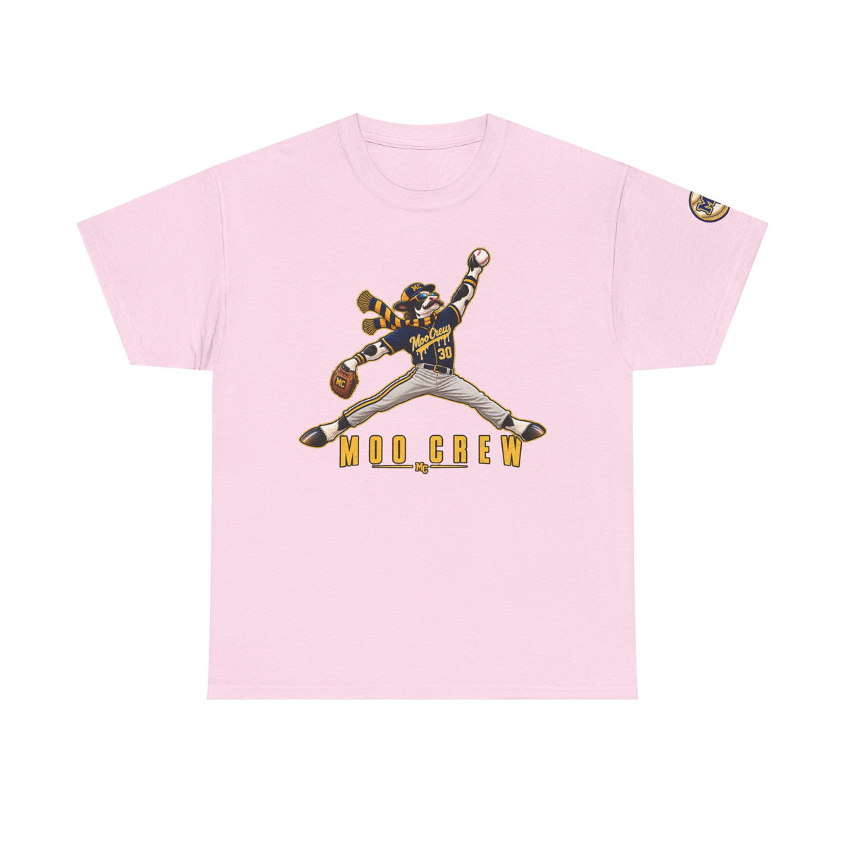 Moo Crew Baseball Player Graphic Tee