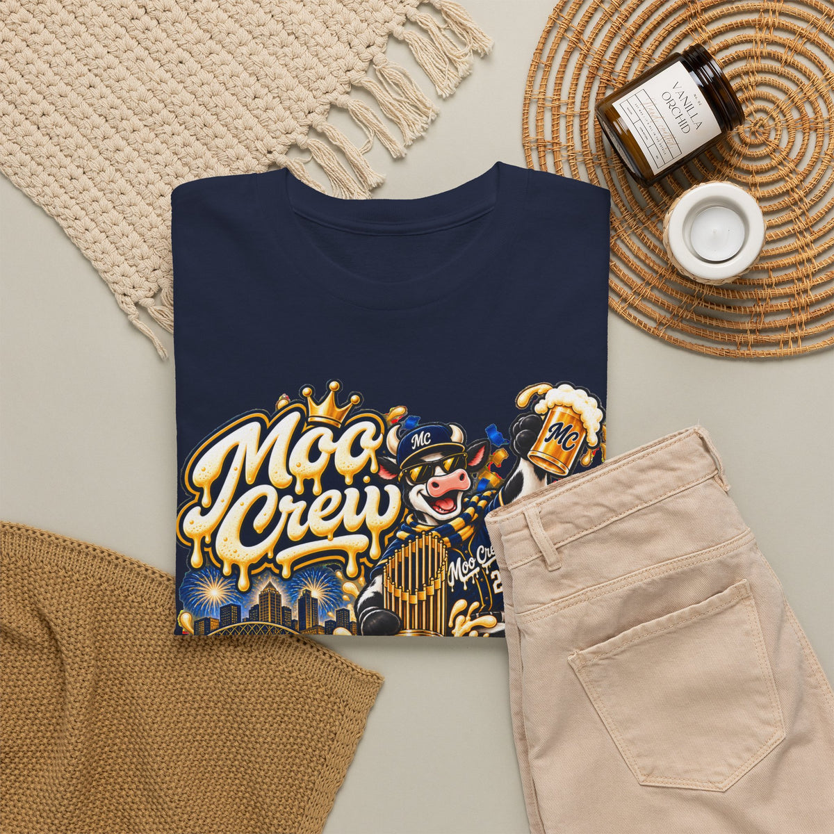 Moo Crew World Series Champions Baseball T-Shirt