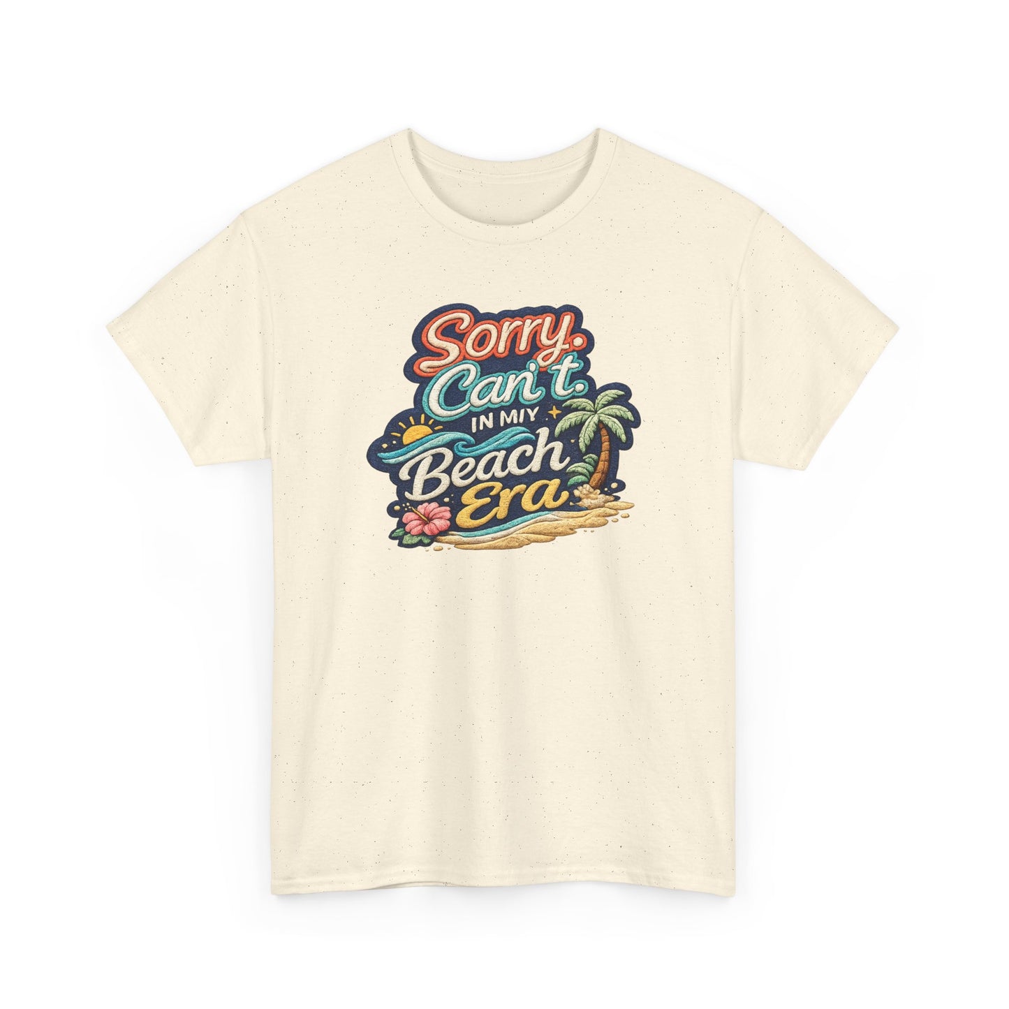 Sorry Can't, In My Beach Era Tee — Retro Tropical Palm Beach Vacation T‑Shirt