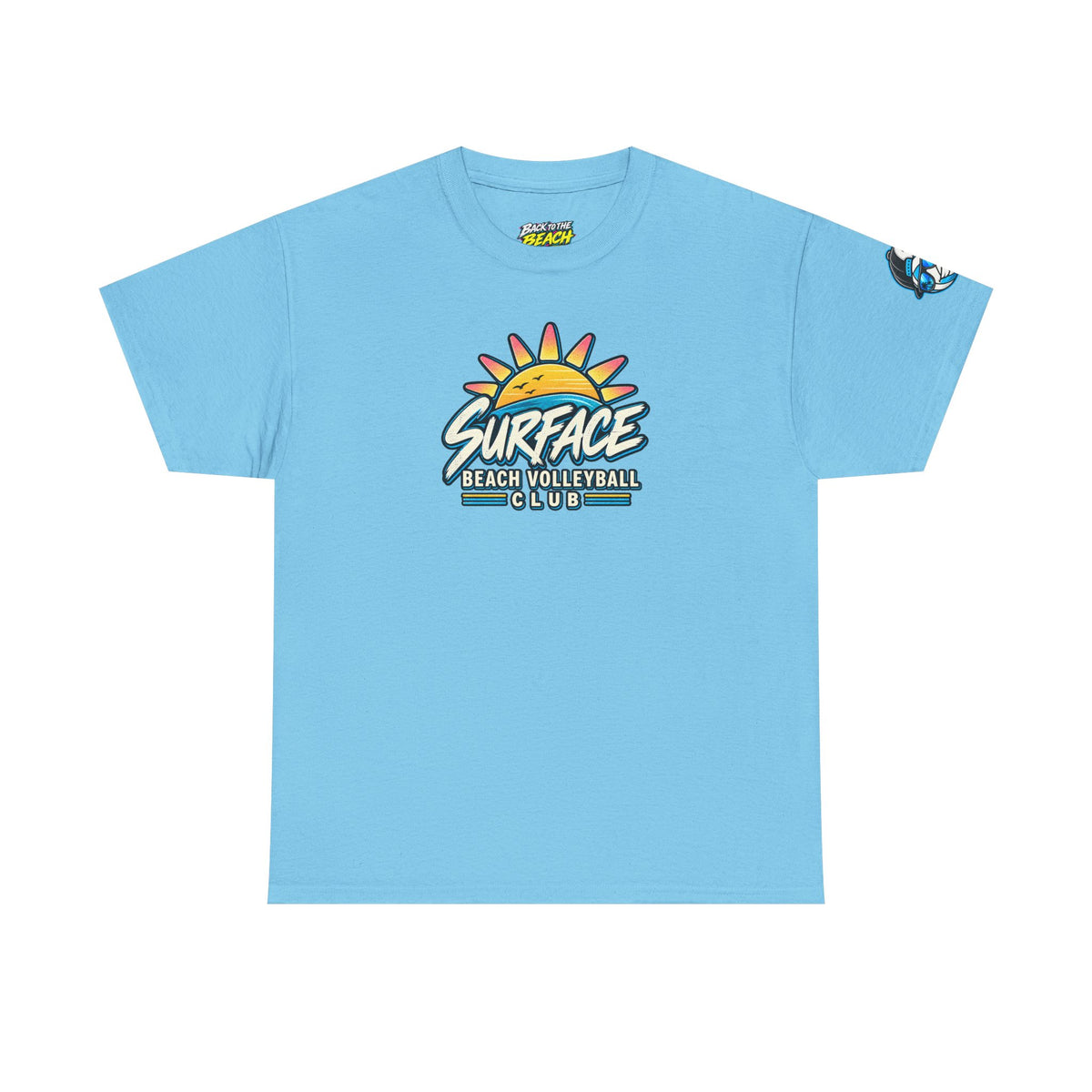 Beach Volleyball Tee — "Surface" Sunset Surface Club Graphic T-Shirt
