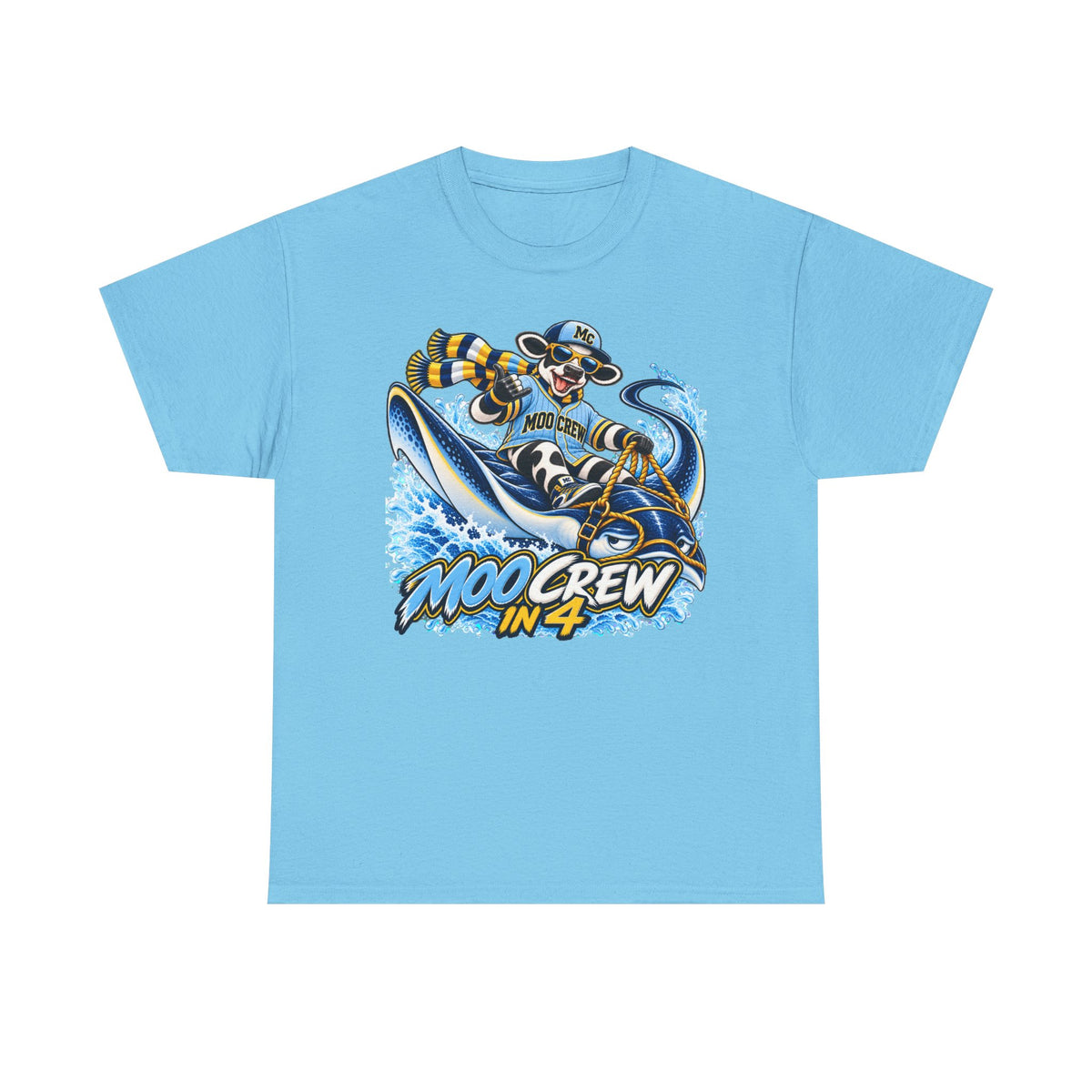 Moo Crew In 4 Retro WI Teams Graphic Tee