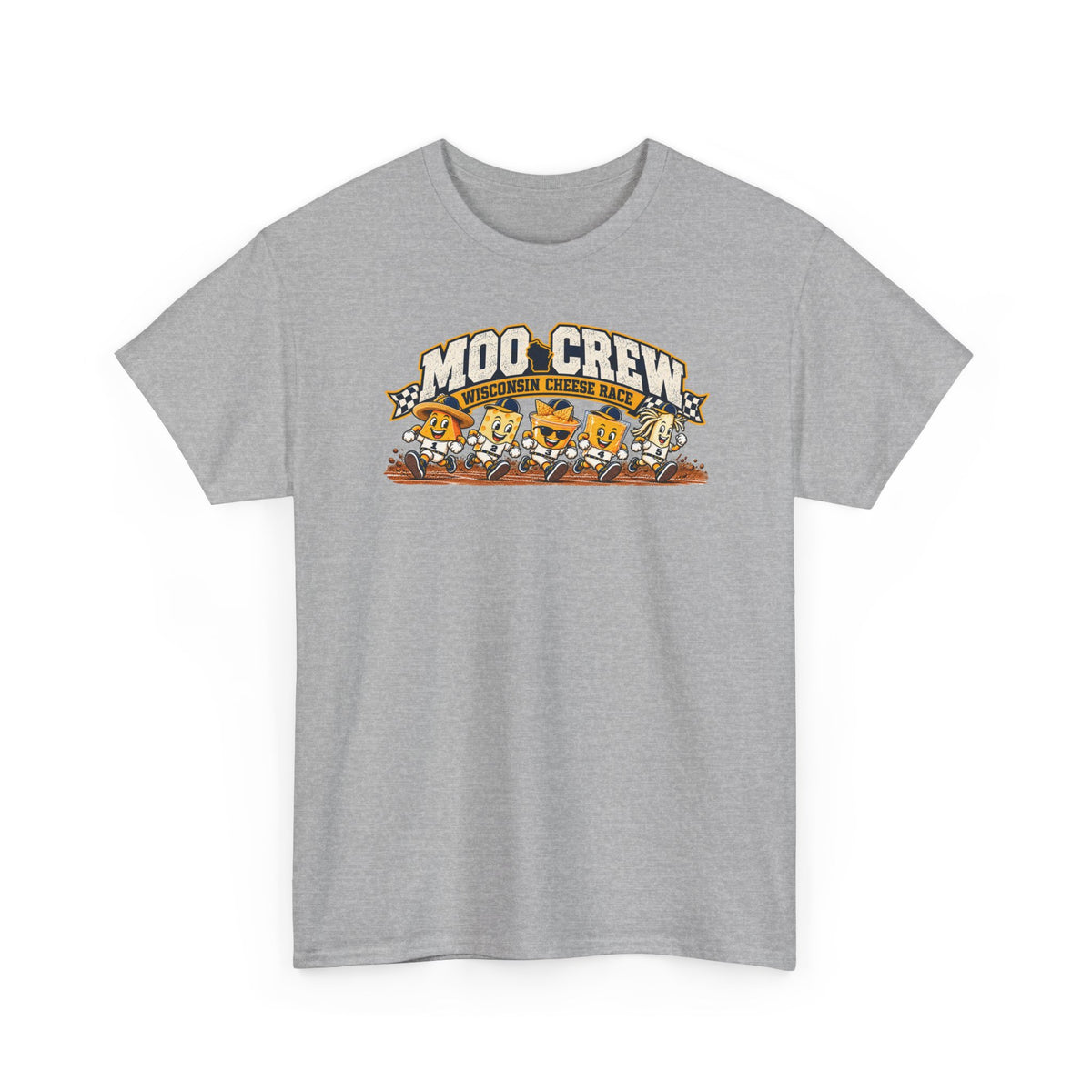 Moo Crew Cheese Race Baseball T-Shirt