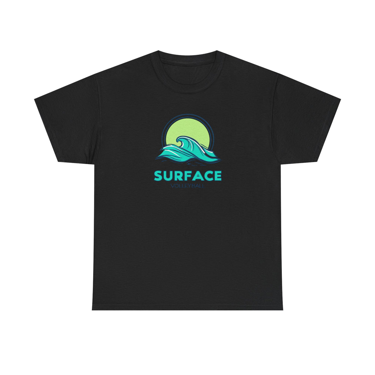 Surface Volleyball Tee — Retro Wave Surf Logo T‑Shirt