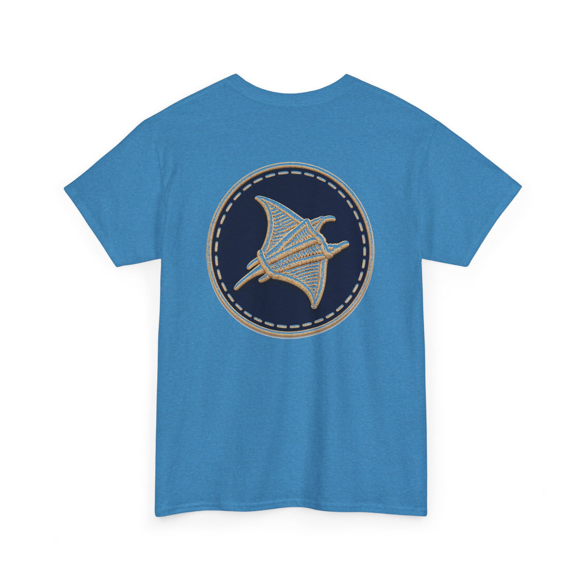 Surfache Logo Tee — Retro Script Front & Manta Ray Patch Back