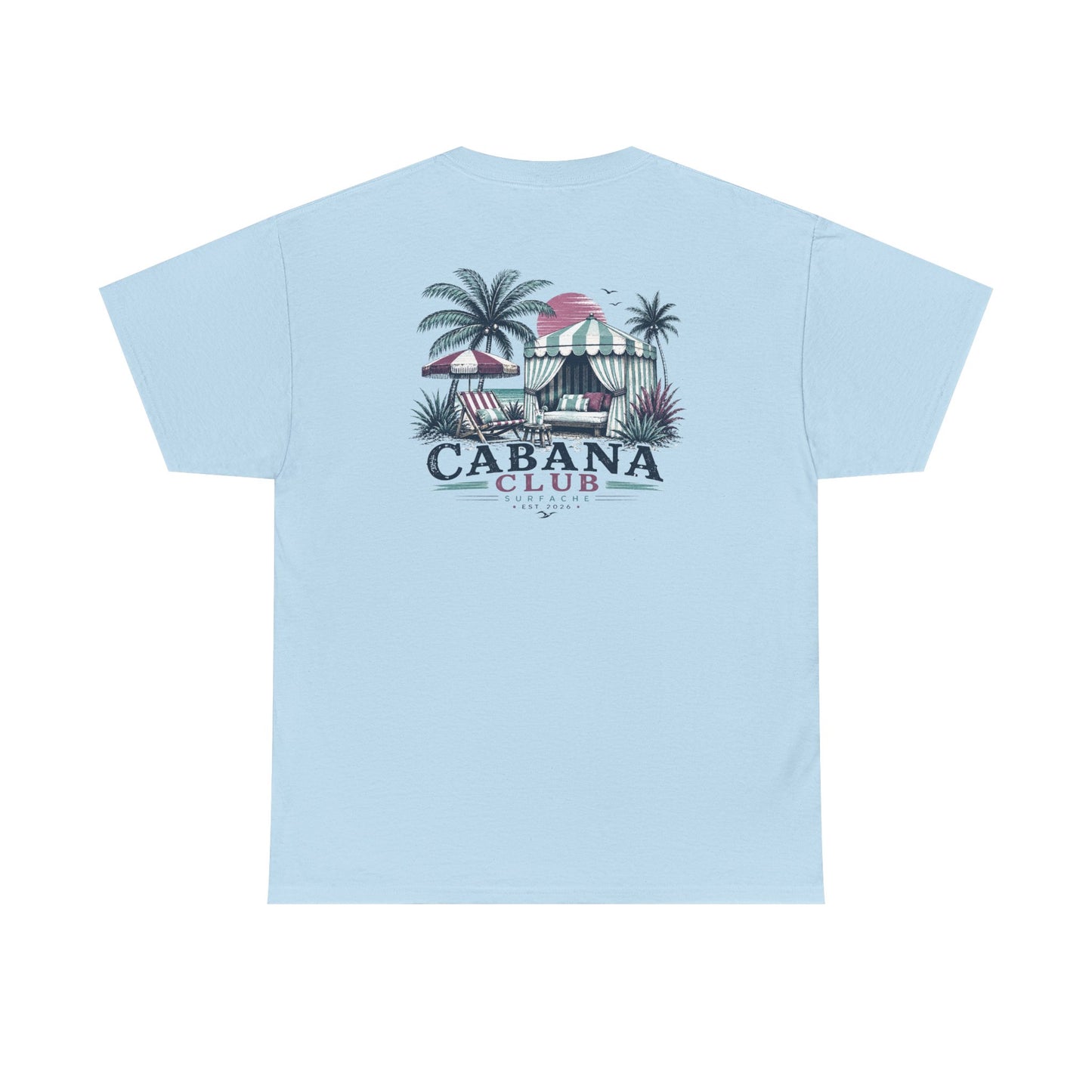 Surfache Cabana Club T‑Shirt – Tropical Beach Cabana Graphic Tee