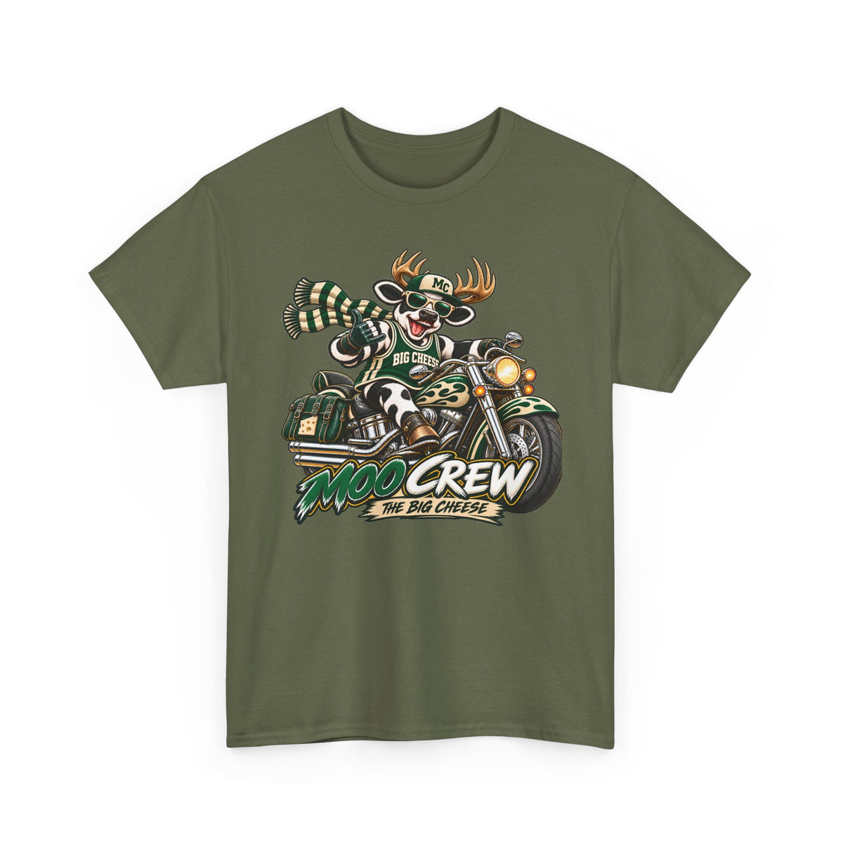 Moo Crew The Big Cheese Retro WI Teams Graphic Tee