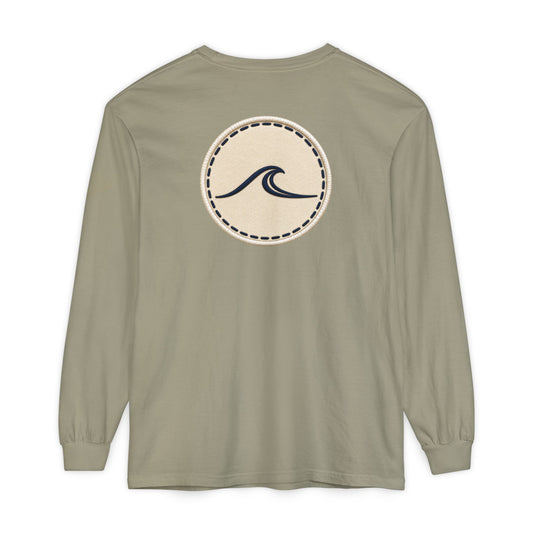 Surfache Long Sleeve T-Shirt — Script Logo Front & Wave Patch Back