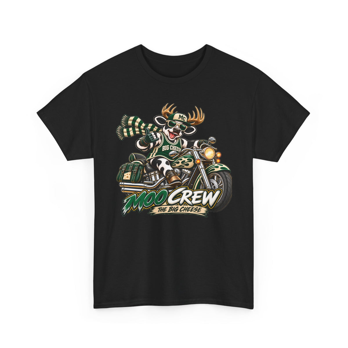 Moo Crew The Big Cheese Retro WI Teams Graphic Tee