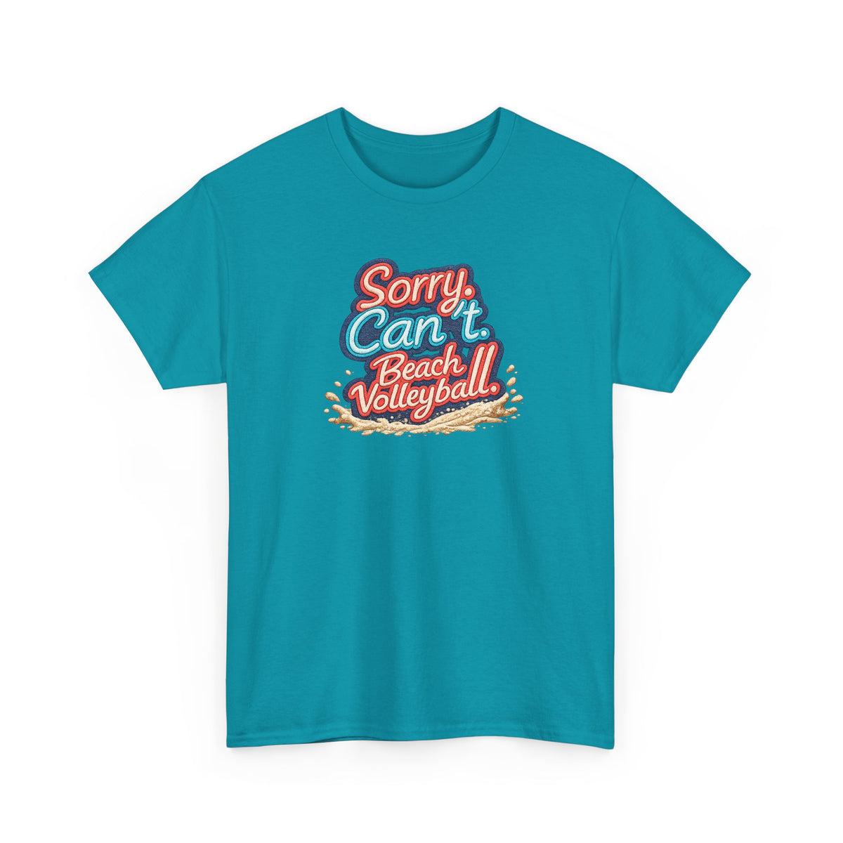 Beach Volleyball Tee — "Sorry, Can't. I’ve Got Beach Volleyball" Retro Graphic