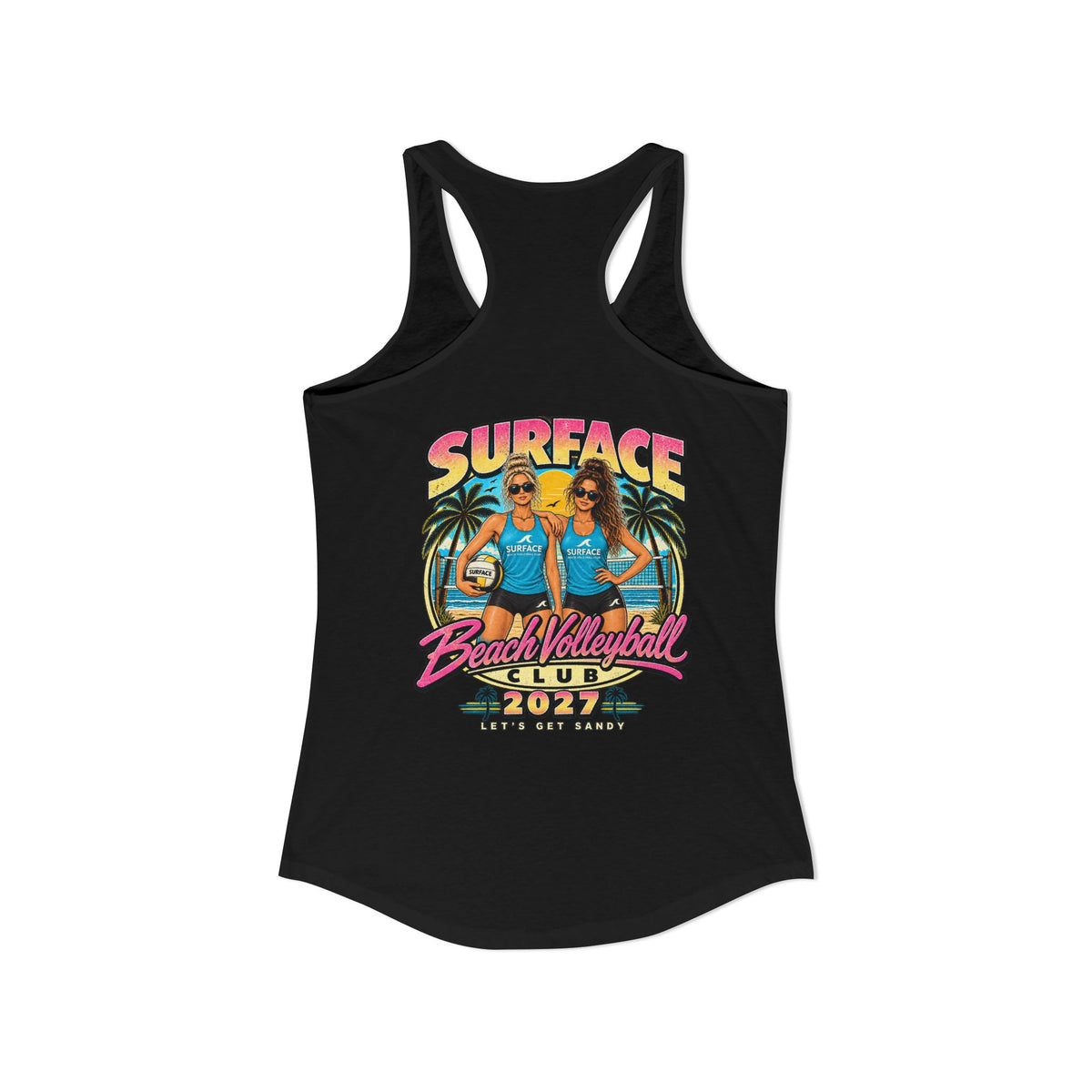 Surface Beach Volleyball Club Women's Racerback Tank -Retro