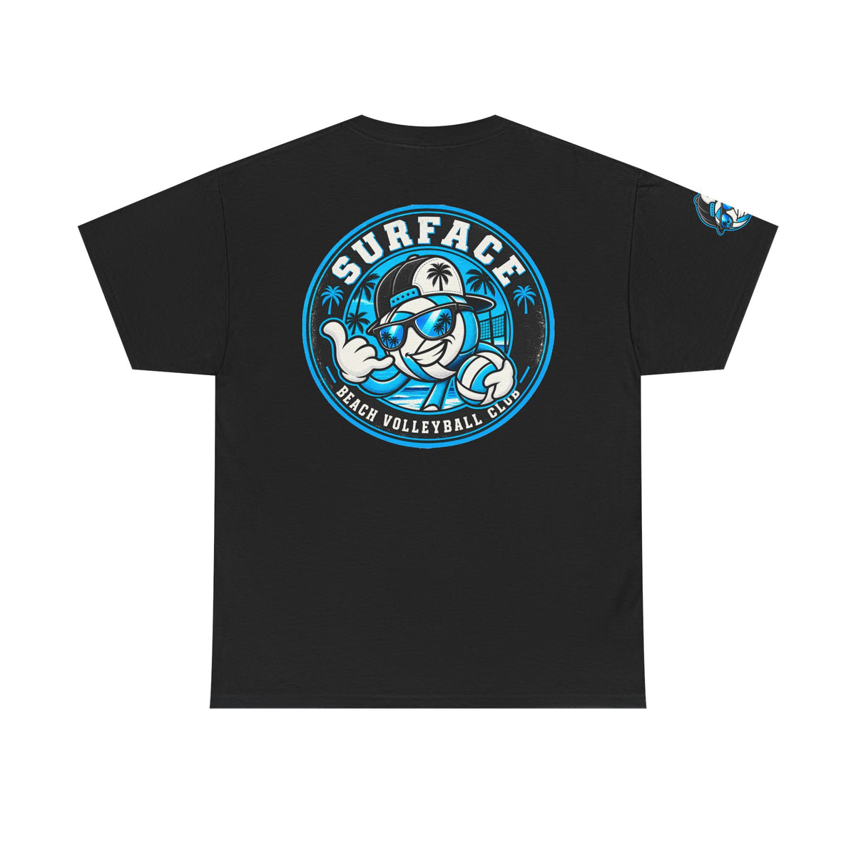 Surface Beach Volleyball Tee — 'Surface' Retro Palm Logo T-Shirt