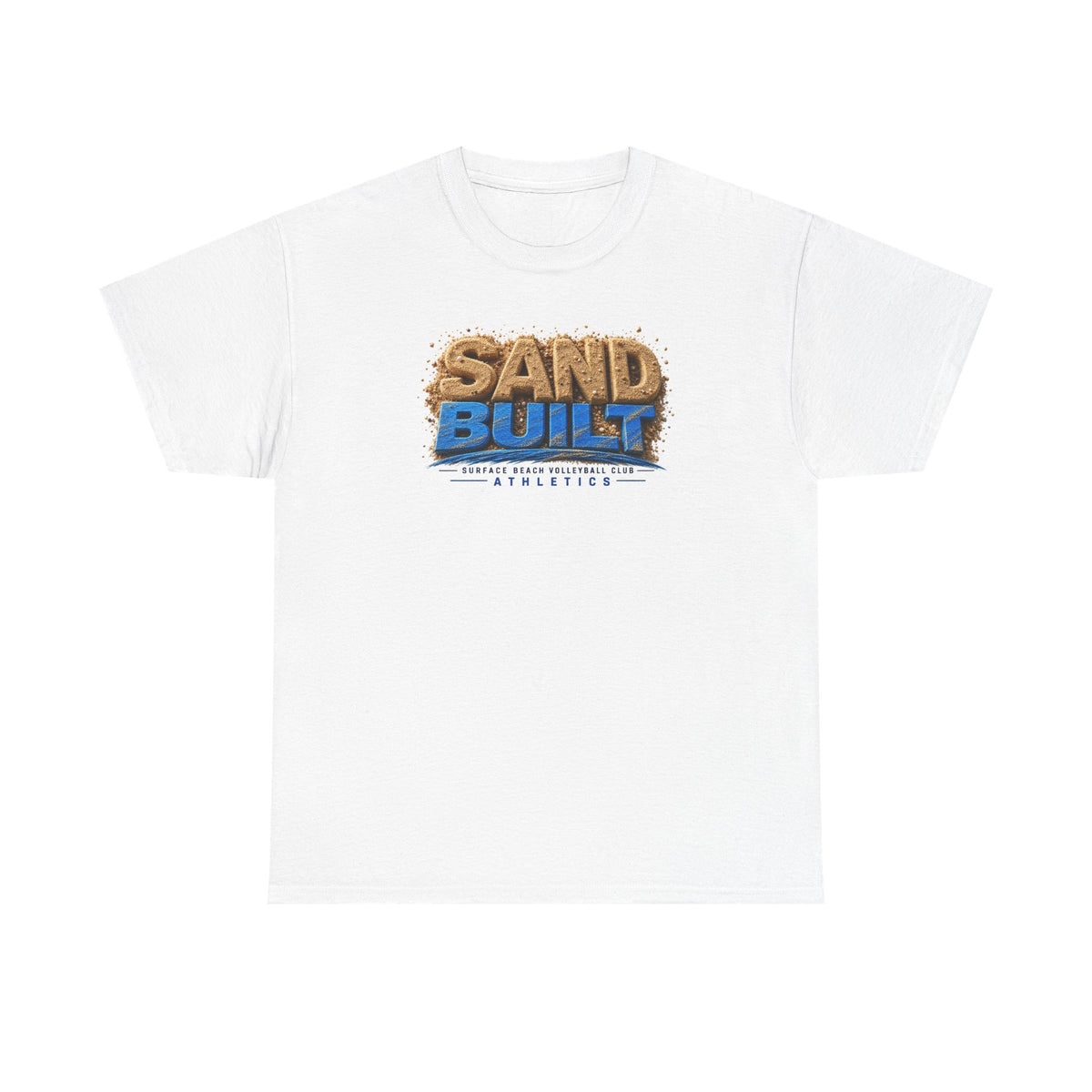 Sand Built Athletic Tee – Beach-Inspired 'Sand Built' Graphic T-Shirt