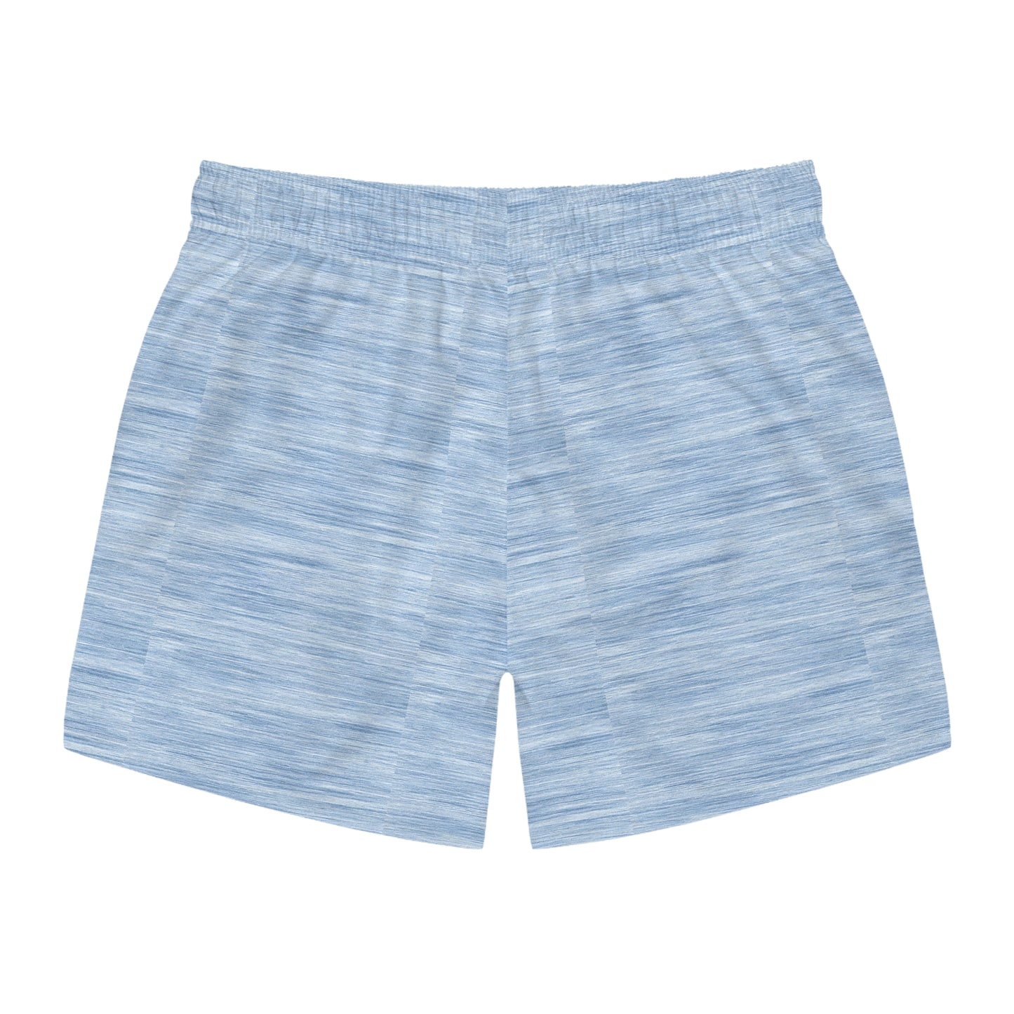 Copy of Blue Heather Swim Trunks with Tropical Parrot Patch — Men's Beach Swim Shorts